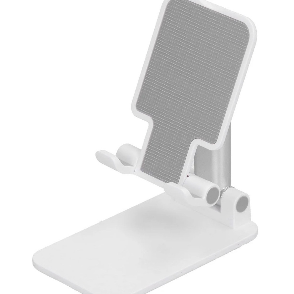 Universal White and Gray Adjustable Foldable Tablet & Phone Stand